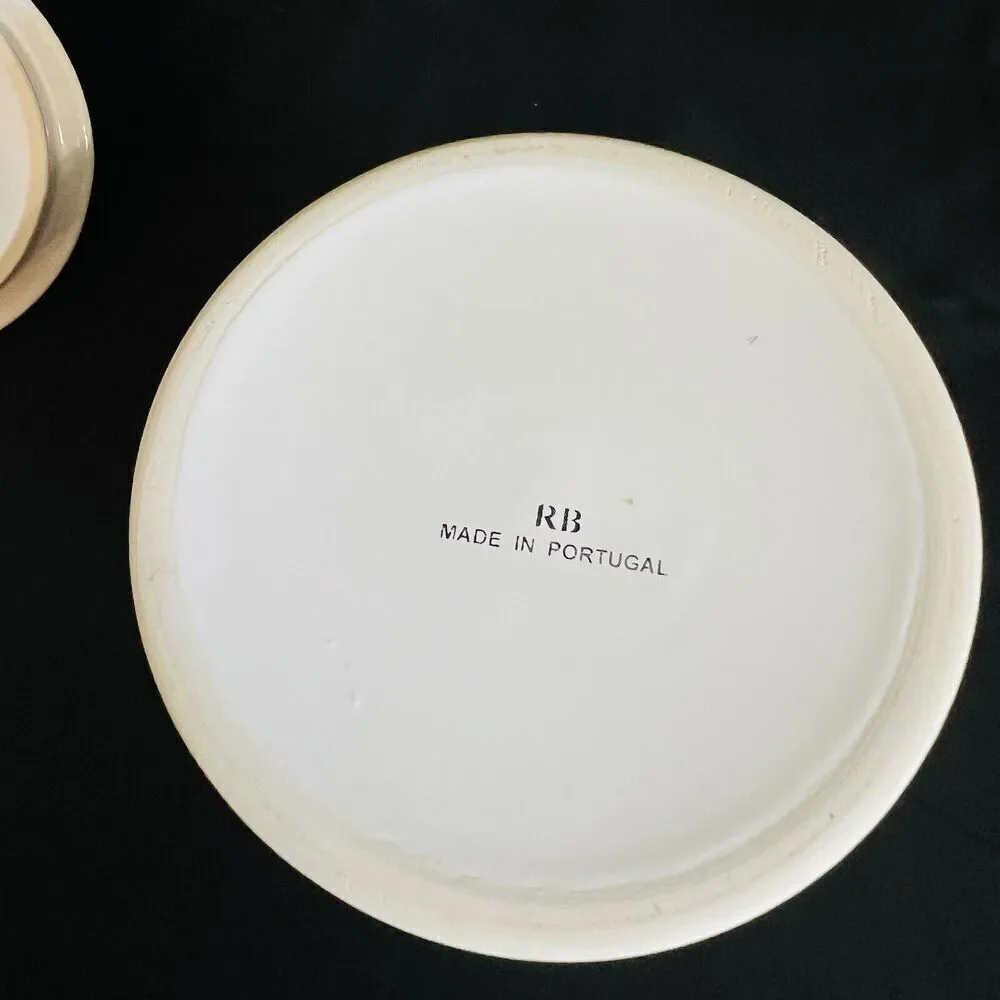 Vintage Williams Sonoma RB Bernarda Portugal Botanical Canister Jar With Lid